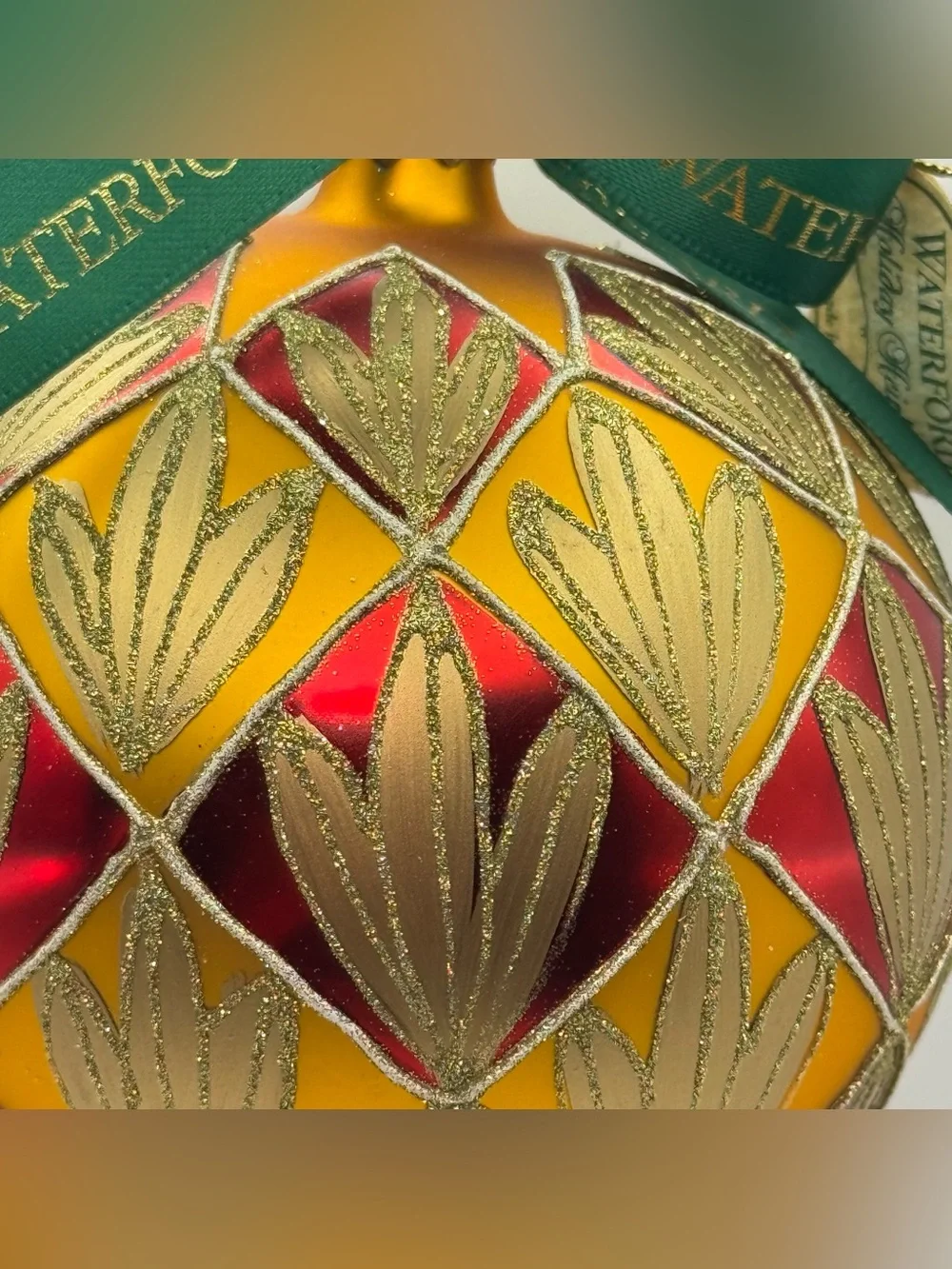 1999 Waterford Holiday Heirlooms Christmas Jubilee Ball Ornament Handmade Poland